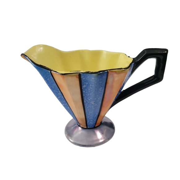 Japanese Art Deco Lusterware 1920s-30s Sugar, Creamer Set - Picture 3 of 13